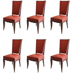 Art Deco Dining Chairs, Set of Six 