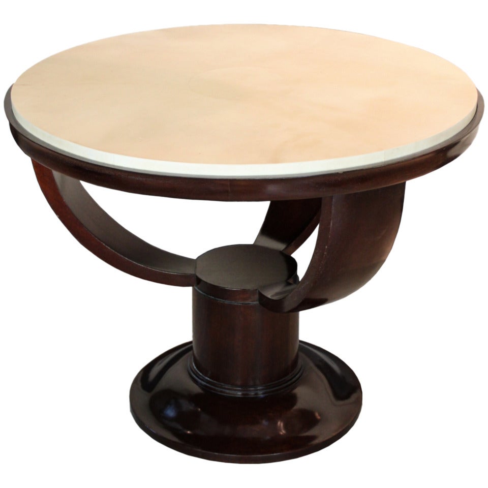 Art Deco Table with Lambskin Top