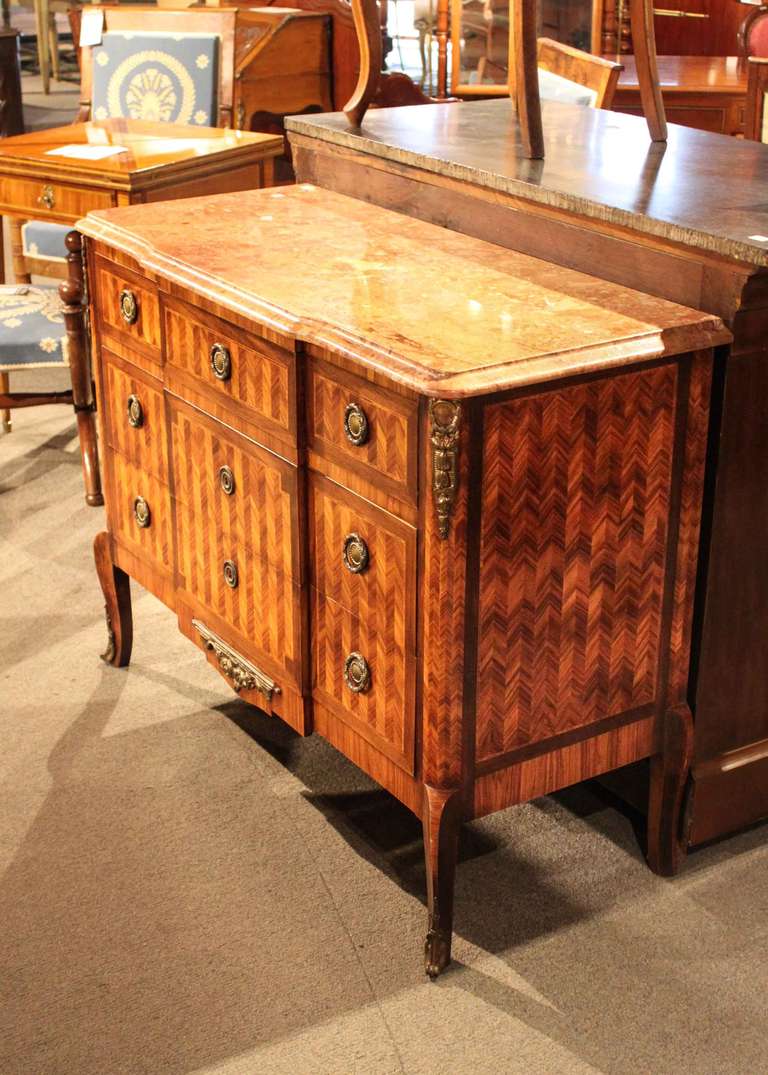 French Inlaid Transitional Commode 6