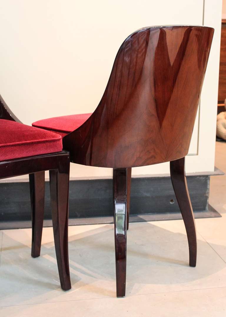 Unknown Set of Six Lacquered Rosewood Chairs