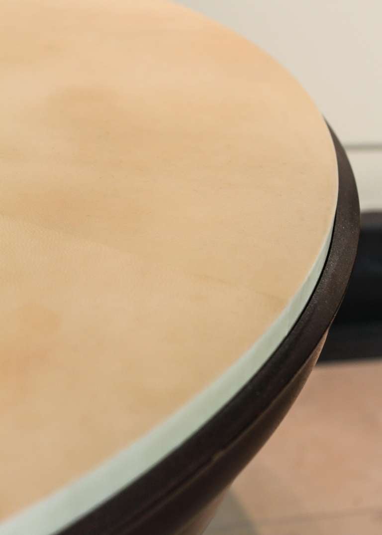Mid-20th Century Art Deco Table with Lambskin Top