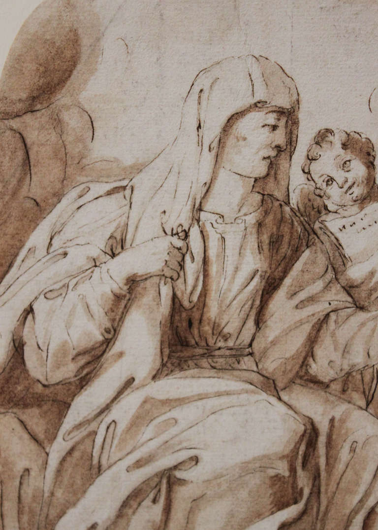 17th Century Drawing by Unknown Artist In Good Condition For Sale In Vancouver, BC