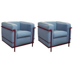 Pair of Le Corbusier Villa Church Chairs by Cassina