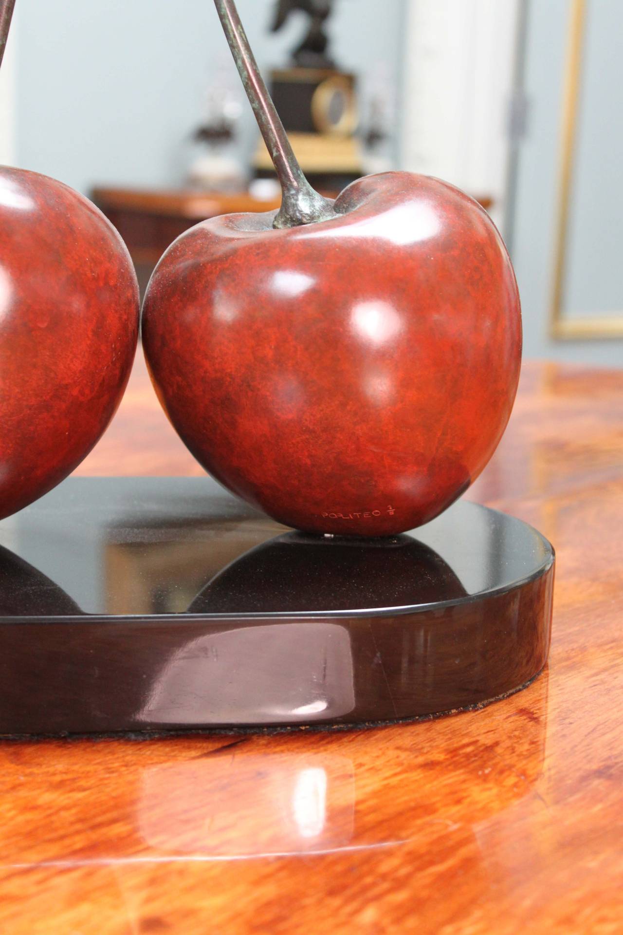 Bronze Double Cherry, Signed Popliteo 3