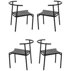 Vintage Philippe Starck for Cerruti Baleri Italia Café Chairs, Set of Four