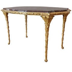 Maison Baguès Gilt Bronze Side Table