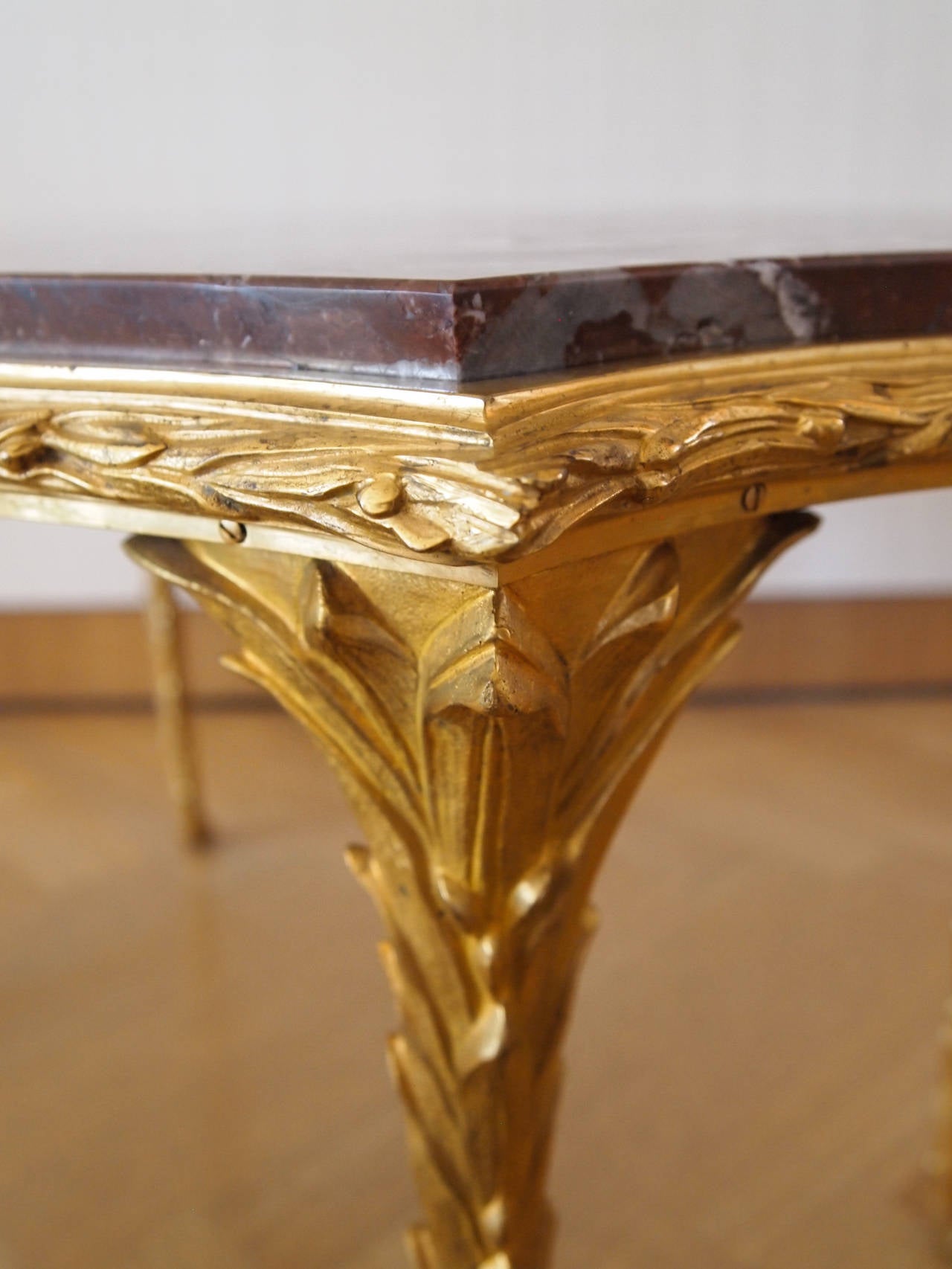 Maison Baguès Gilt Bronze Side Table In Excellent Condition In Vancouver, BC