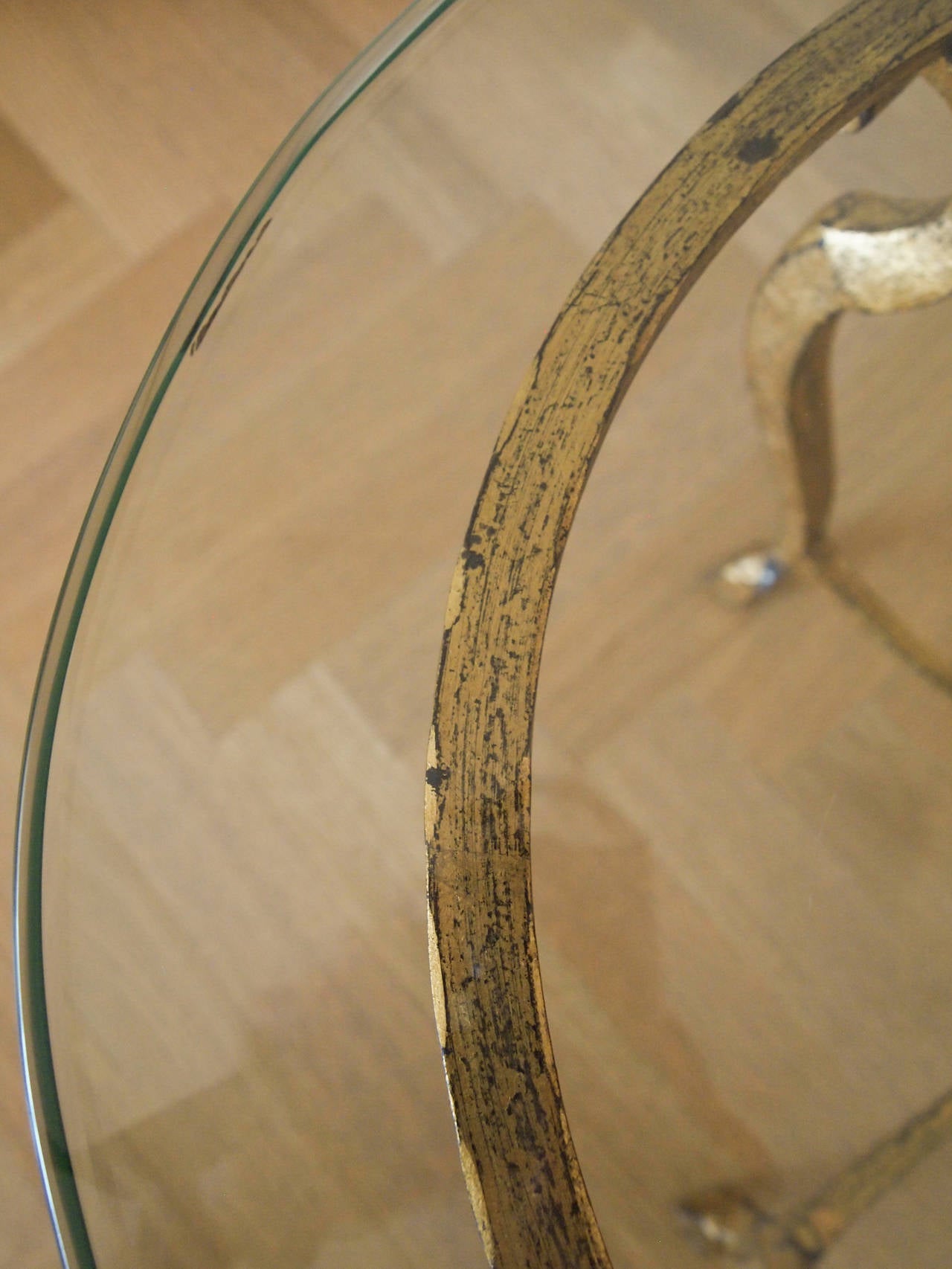 Bronze Gilt Side Table Attributed to Maison Ramsay For Sale