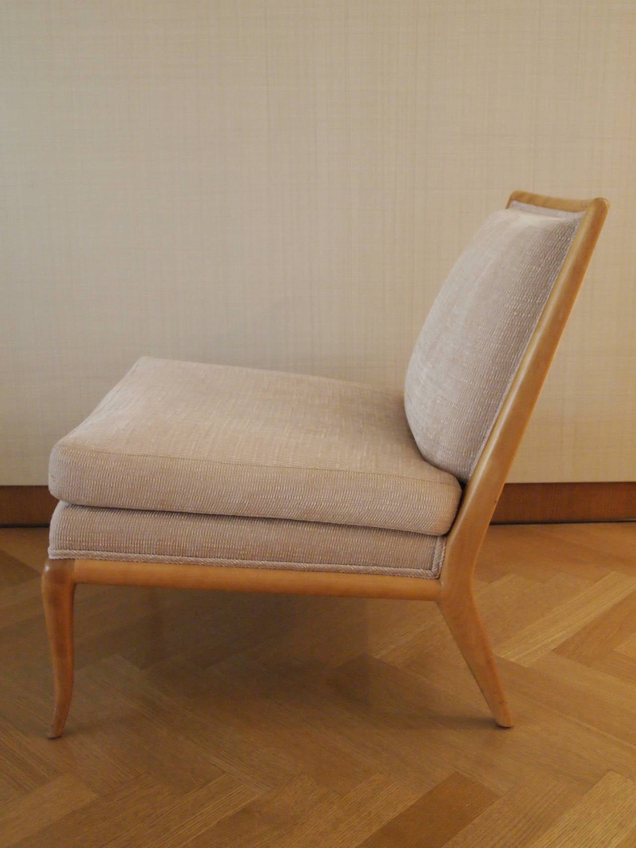 Mid-Century Modern T.H. Robsjohn-Gibbings Settee and Slipper Chair