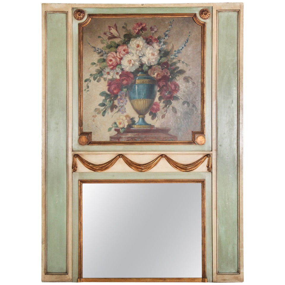 Painted Trumeau Mirror