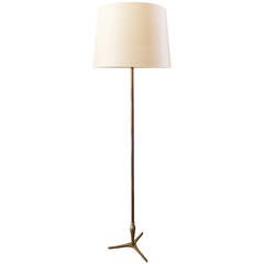 Brass Floor Lamp Attributed to Gino Scarpa
