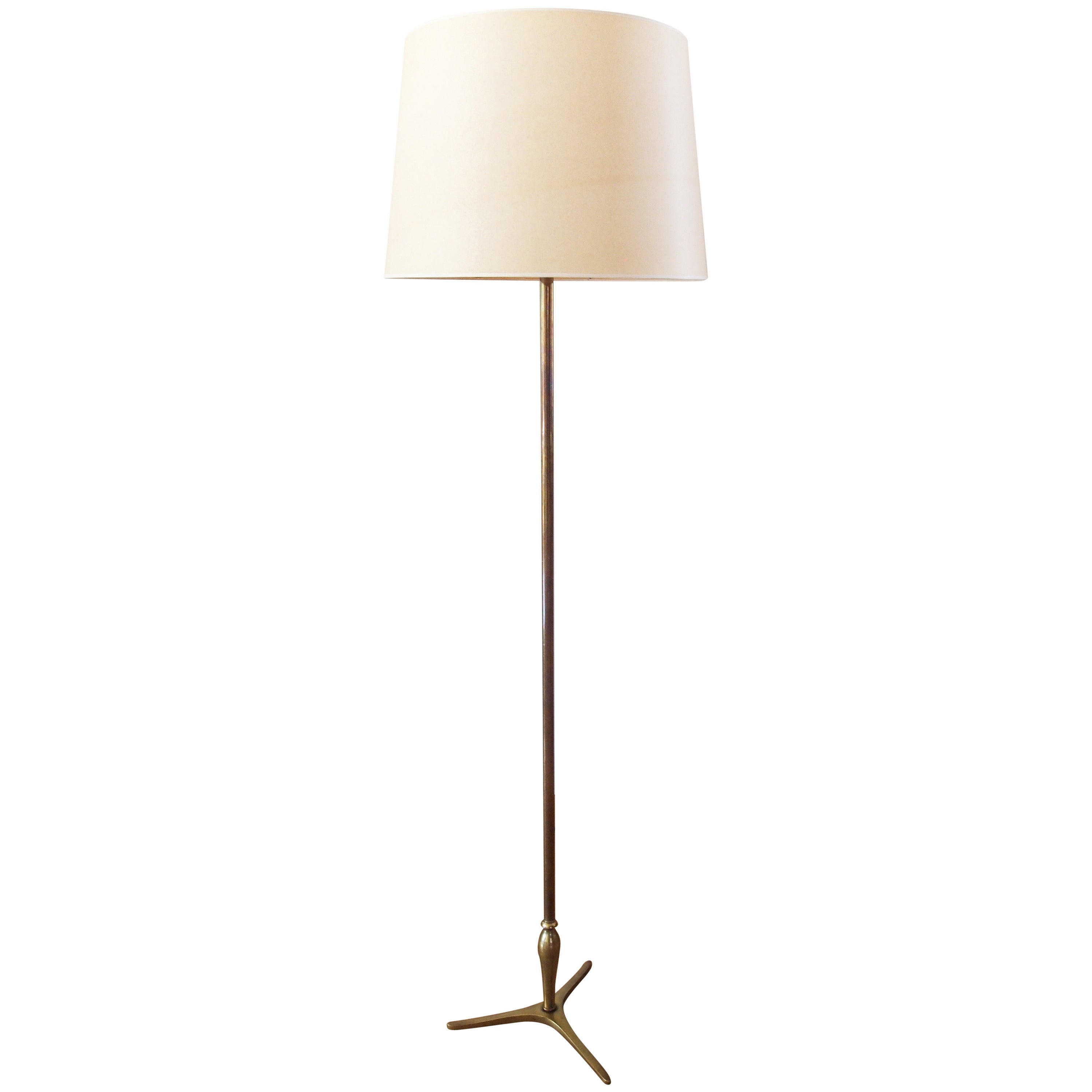 Brass Floor Lamp Attributed to Gino Scarpa