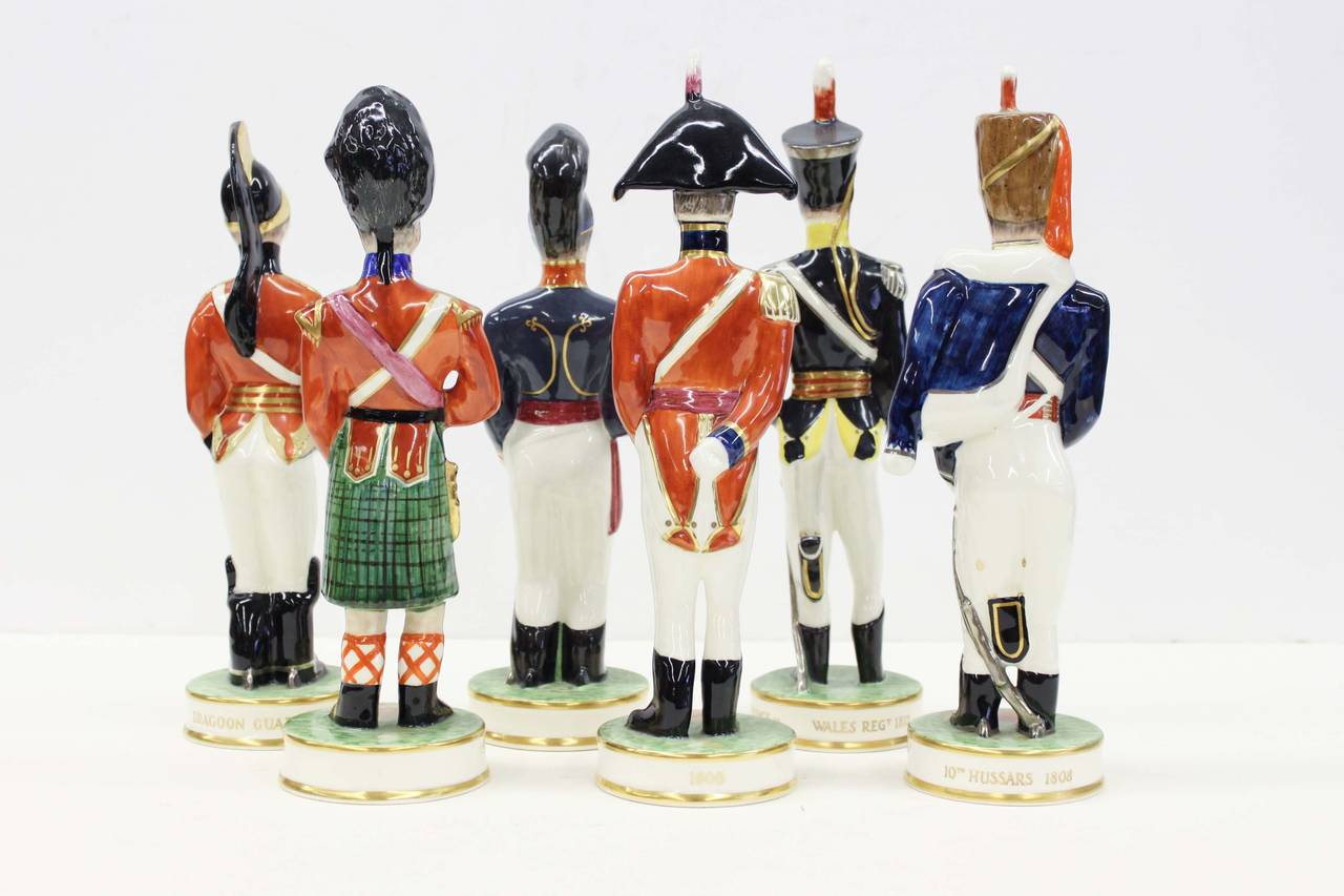 Great Britain (UK) Clarice Cliff English Regimental Soldiers, Set of Six For Sale
