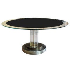 Lucite Pedestal Table Attributed to Romeo Rega