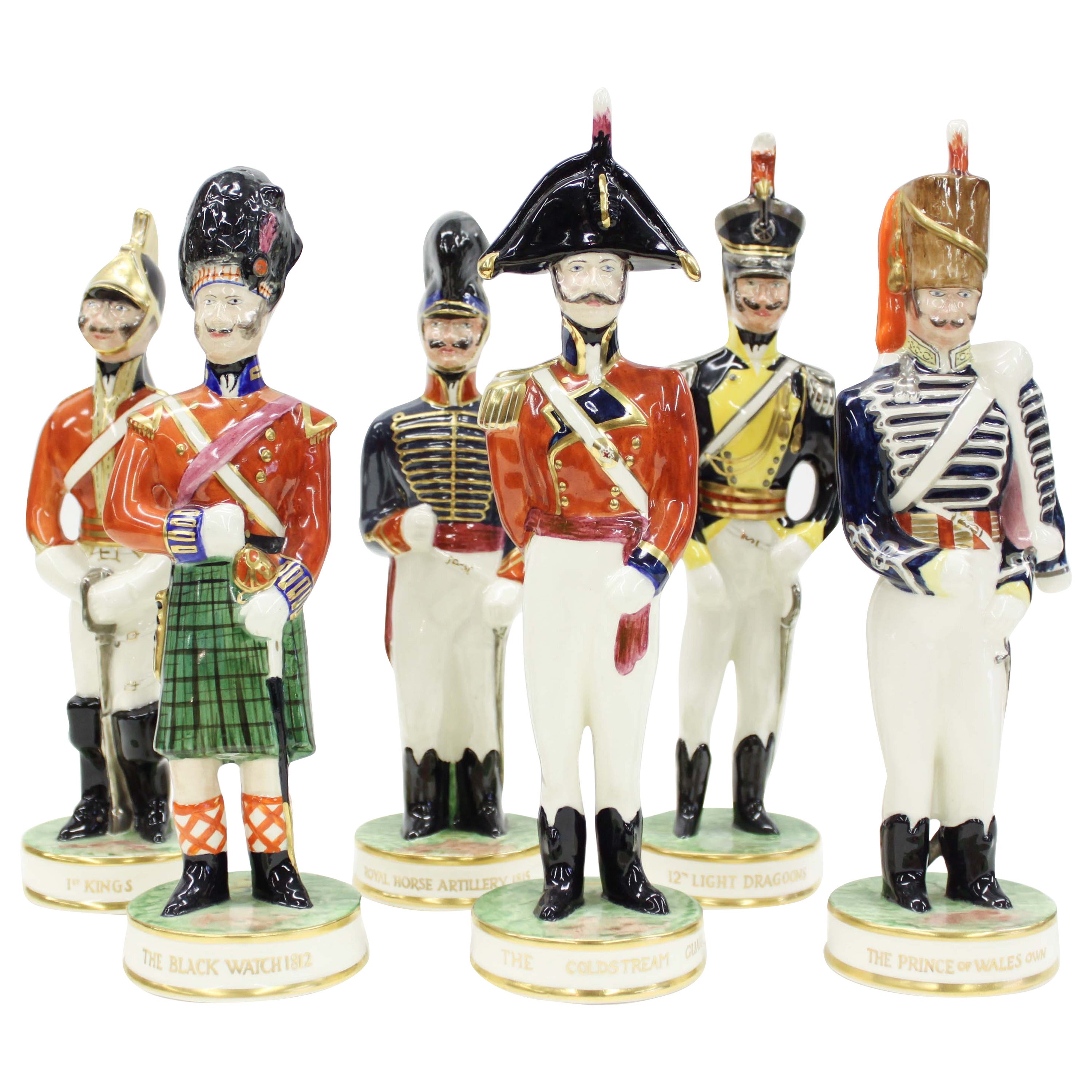 Clarice Cliff English Regimental Soldiers, Set of Six For Sale