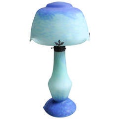 Glass Table Lamp, Signed Daum