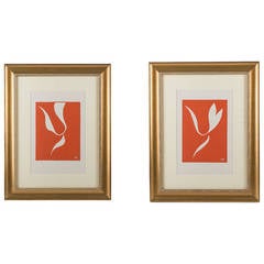 Original Linocuts "Skater in Motion I" & "Skater in Motion II", Henri Matisse