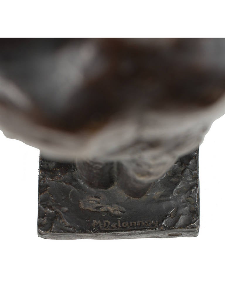 Mid-20th Century Maurice Delannoy Bronze Sculpture For Sale