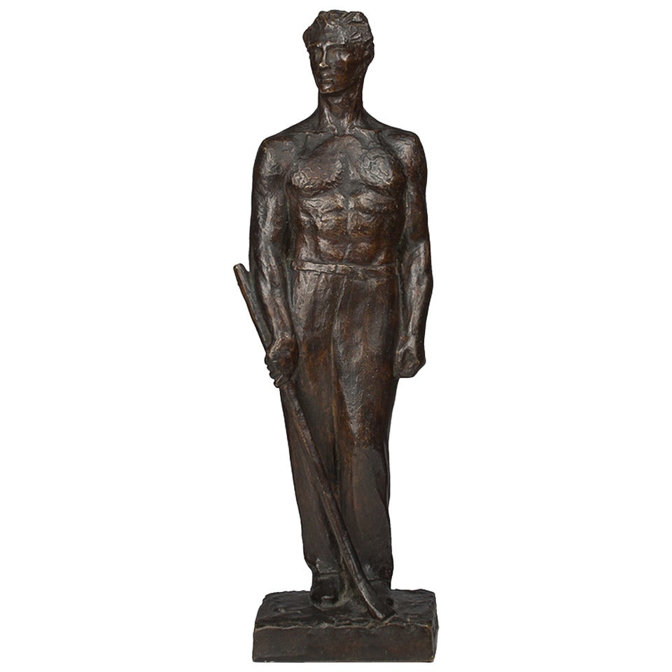 Maurice Delannoy Bronze Sculpture For Sale