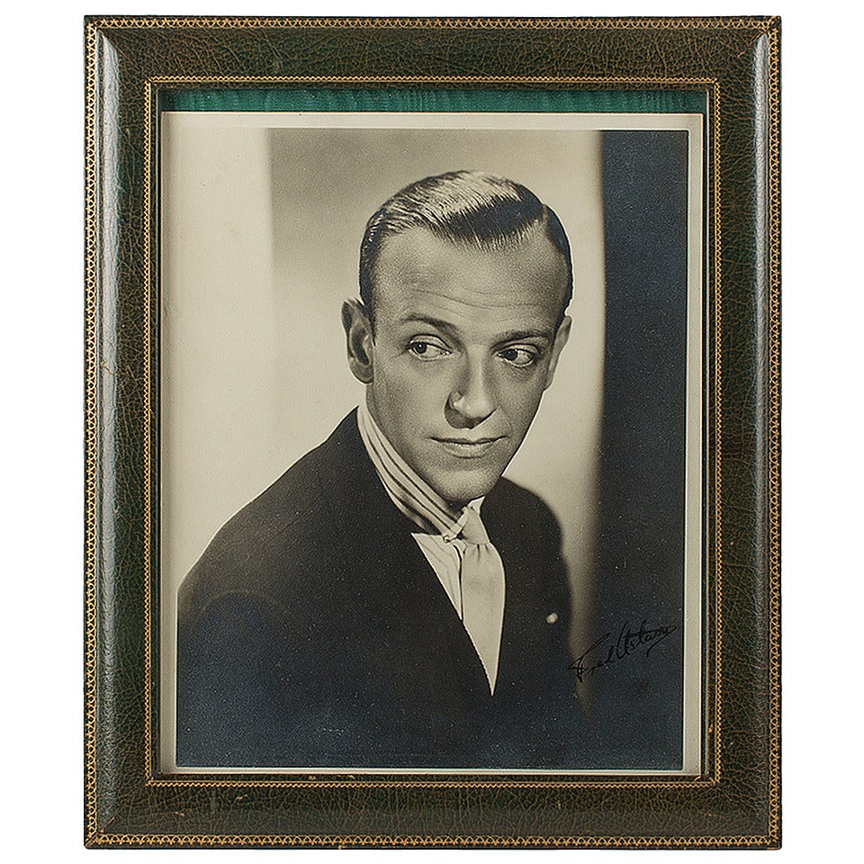 Fred Astaire Photographed Portrait, Signed in Asprey Frame For Sale