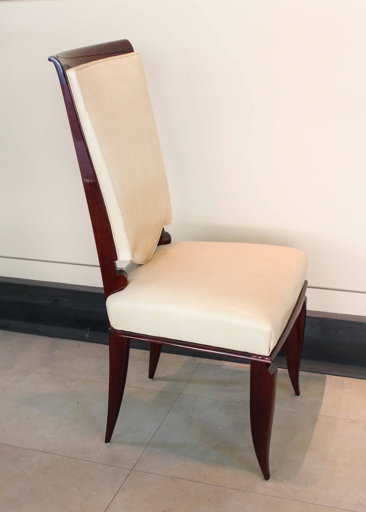 French Art Deco Dining Chairs Set Of Six For At 1stdibs French Art Deco Dining Chairs Set Of Six In Good Condition For Vancouver