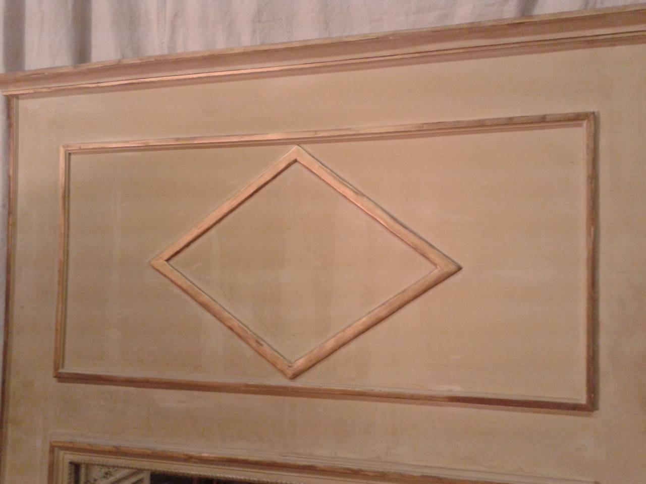 Painted Directoire Style French Trumeau Mirror In Good Condition In Stockbridge, GA