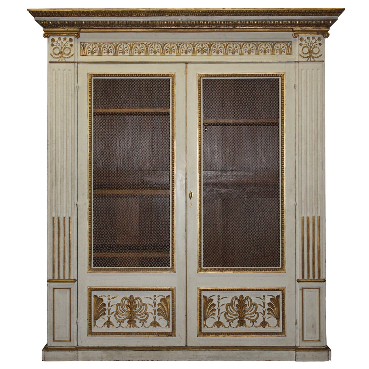 Exceptional Painted and Gilt Wardrobe
