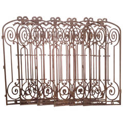 Antique Set of Six 19th Century Iron Gates