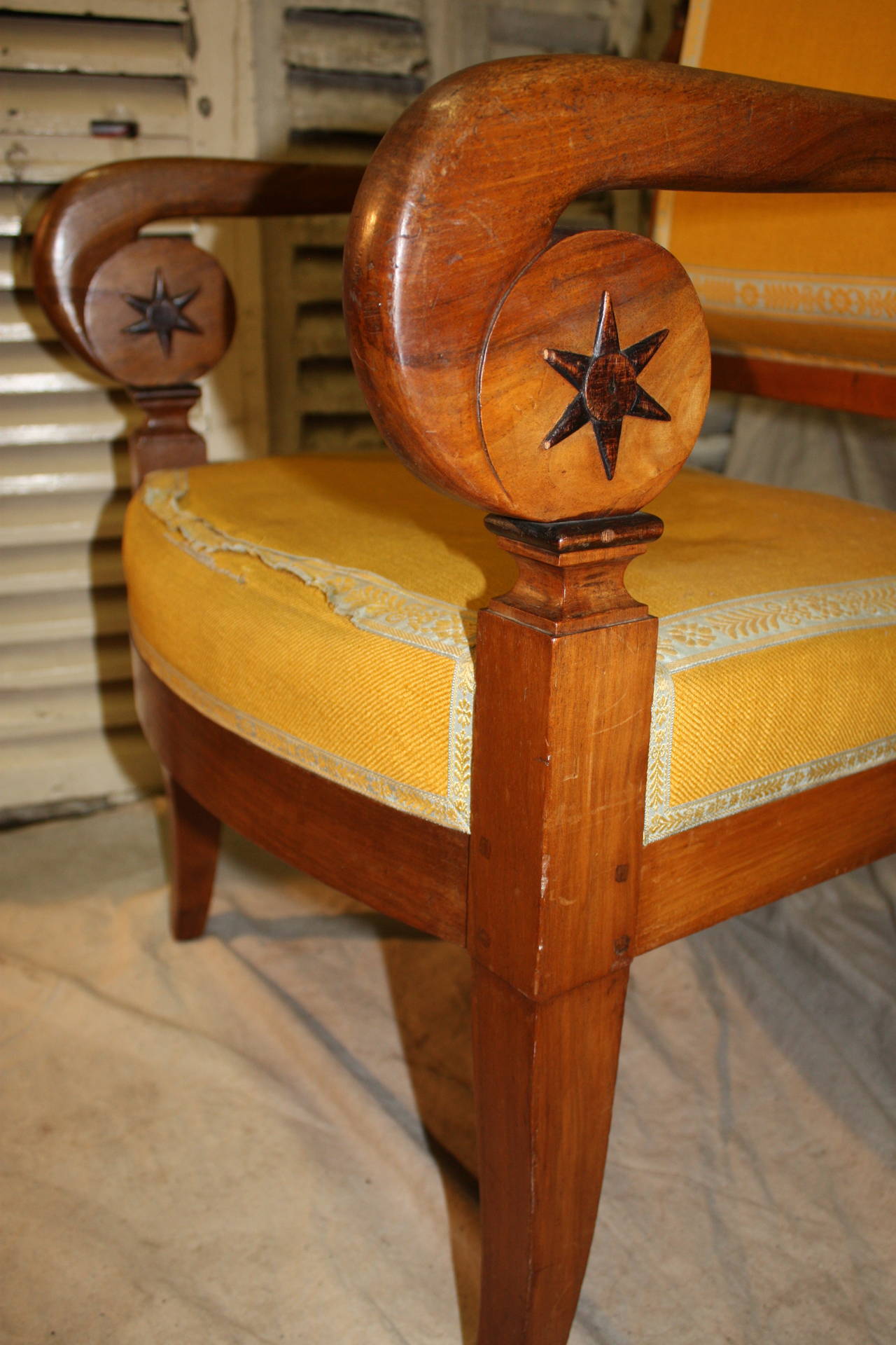 19th Century Magnificent Pair of Biedermeier Armchairs