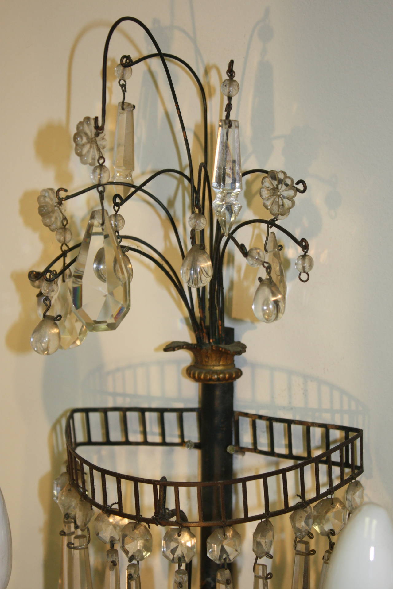 20th Century Pair of French Directoire Sconces For Sale