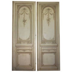 Pair of 19th Century French Painted Doors 8