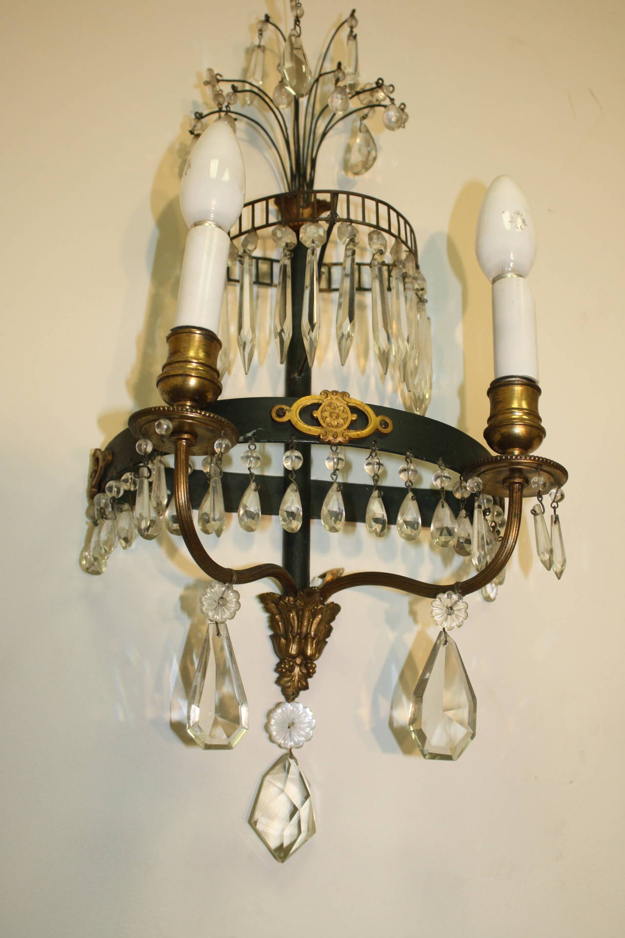 Pair of French Directoire Sconces In Good Condition For Sale In Stockbridge, GA