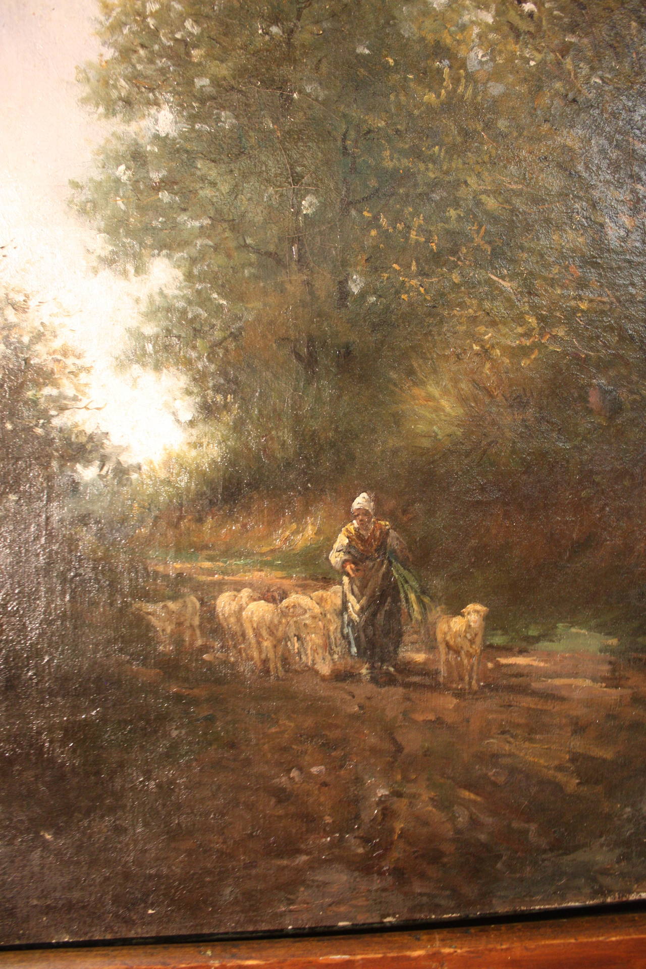 Canvas 19th Century French Oil Painting For Sale