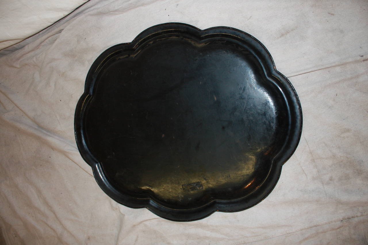 19th Century French Lacquered Tray For Sale 1