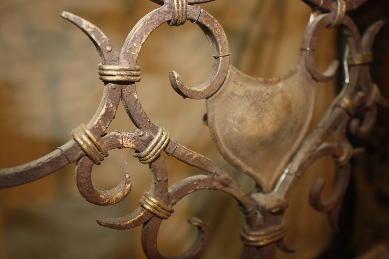 Pair of 19th Century, French Iron Candelabra For Sale 3