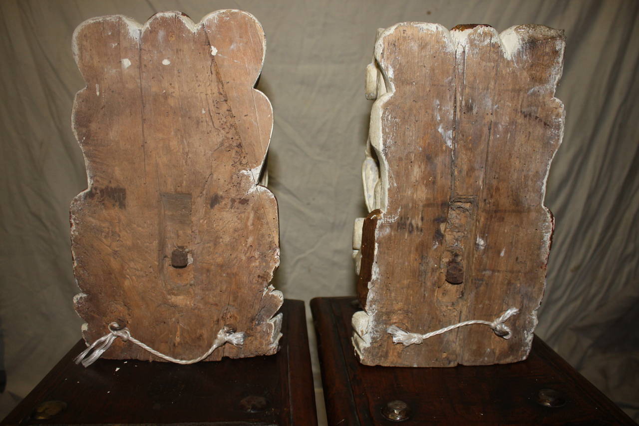 Pair of 18th Century Carved Wall Consoles For Sale 2