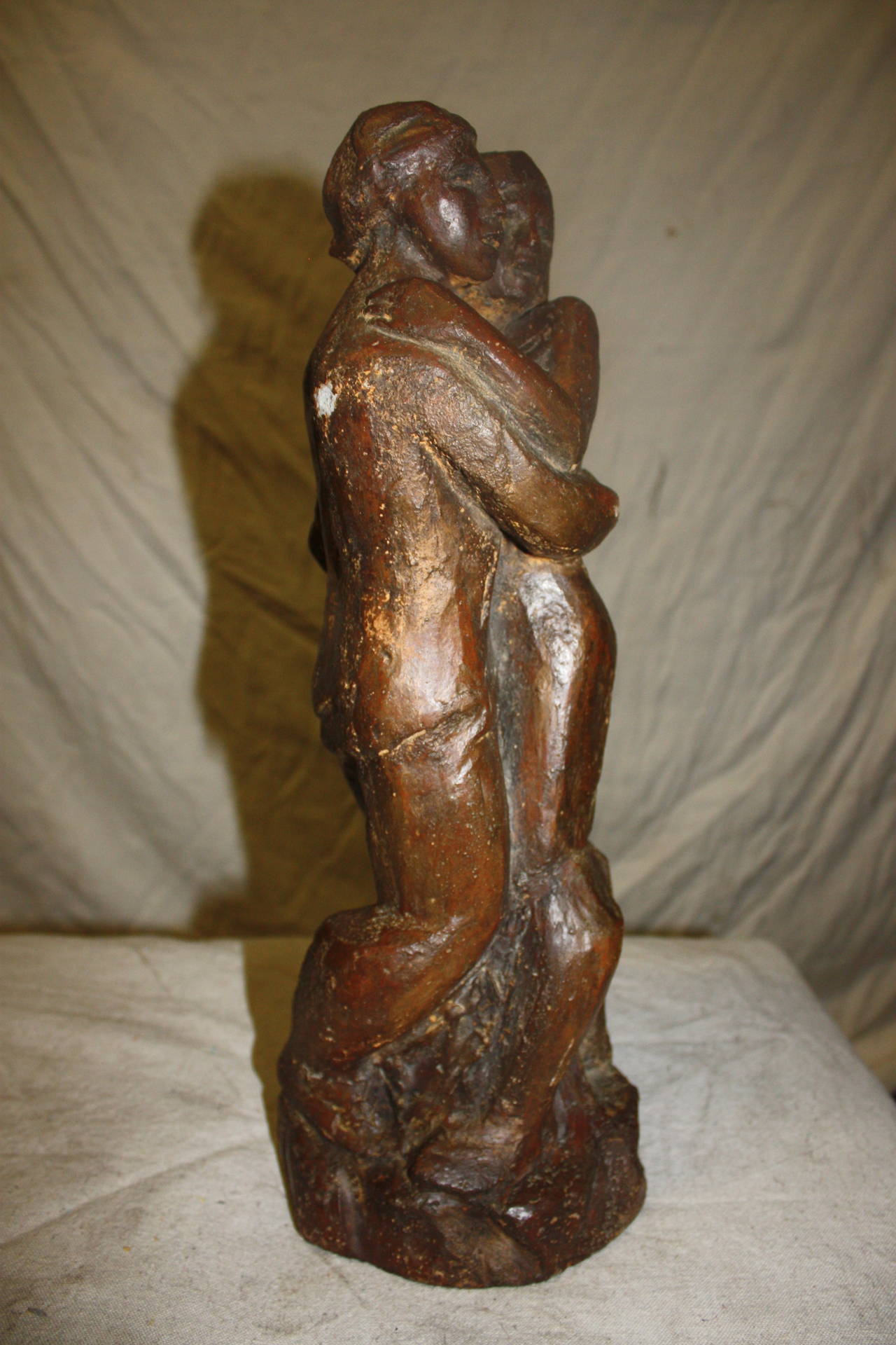 Béton Sculpture du XXe siècle « Adam et Ève » en vente