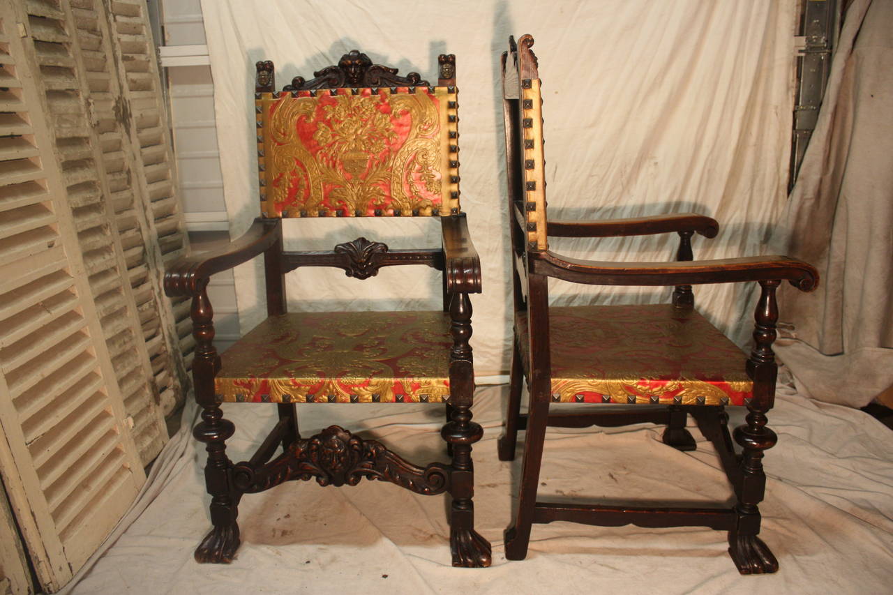 Magnificent Pair of French Armchairs 1