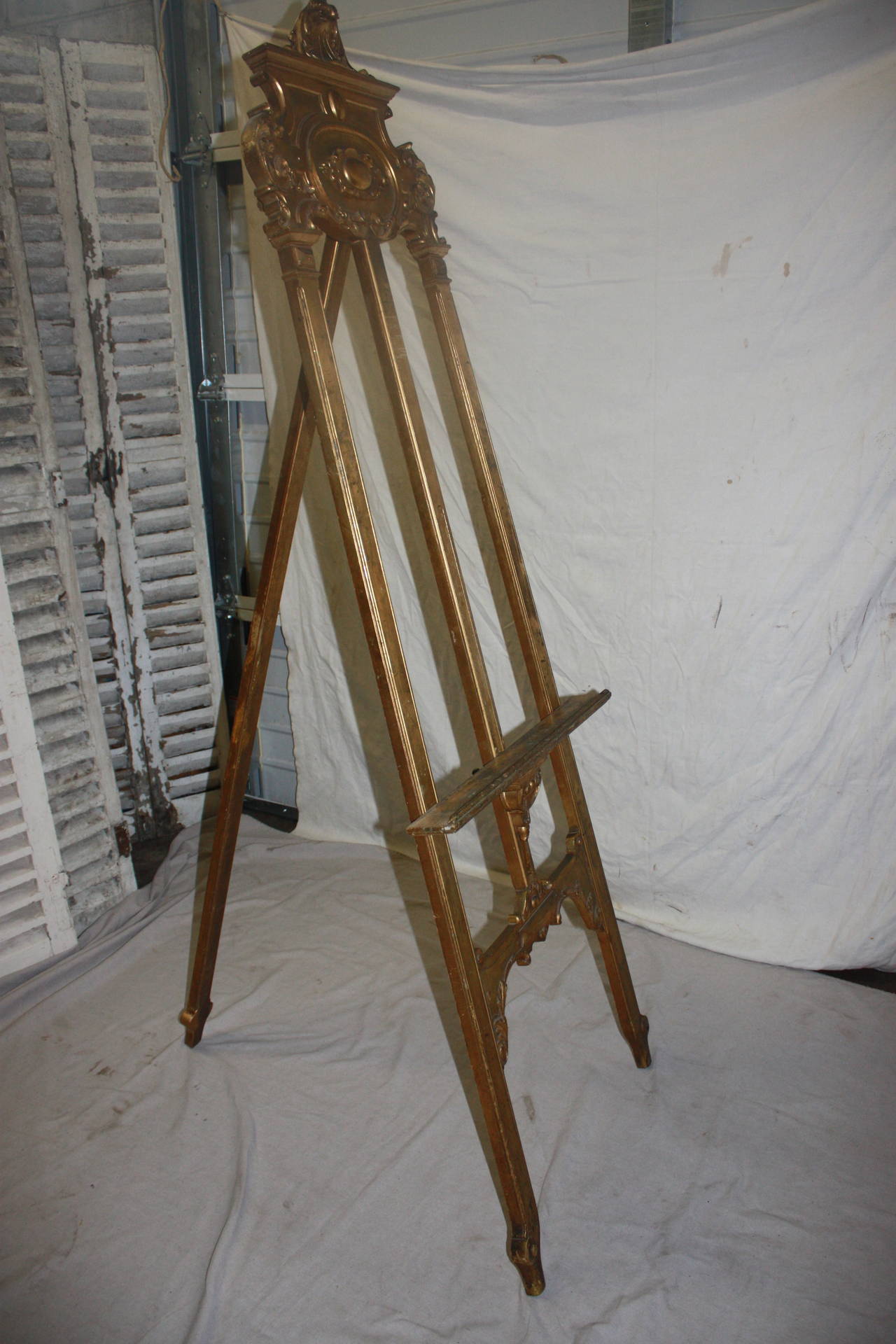 Early 20th Century French Gilt Easel at 1stDibs