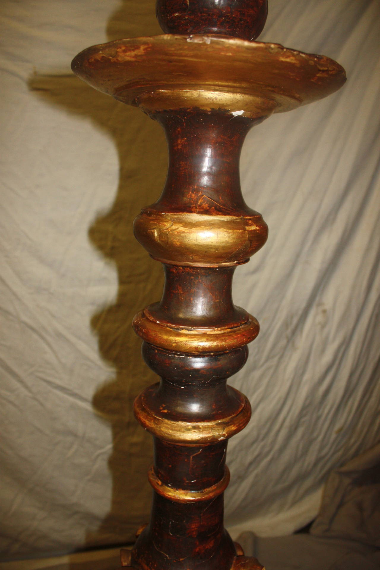 Hand-Painted Beautiful 18th Century Italian Candelabra For Sale