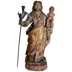 17th Century Religious Wood Sculpture
