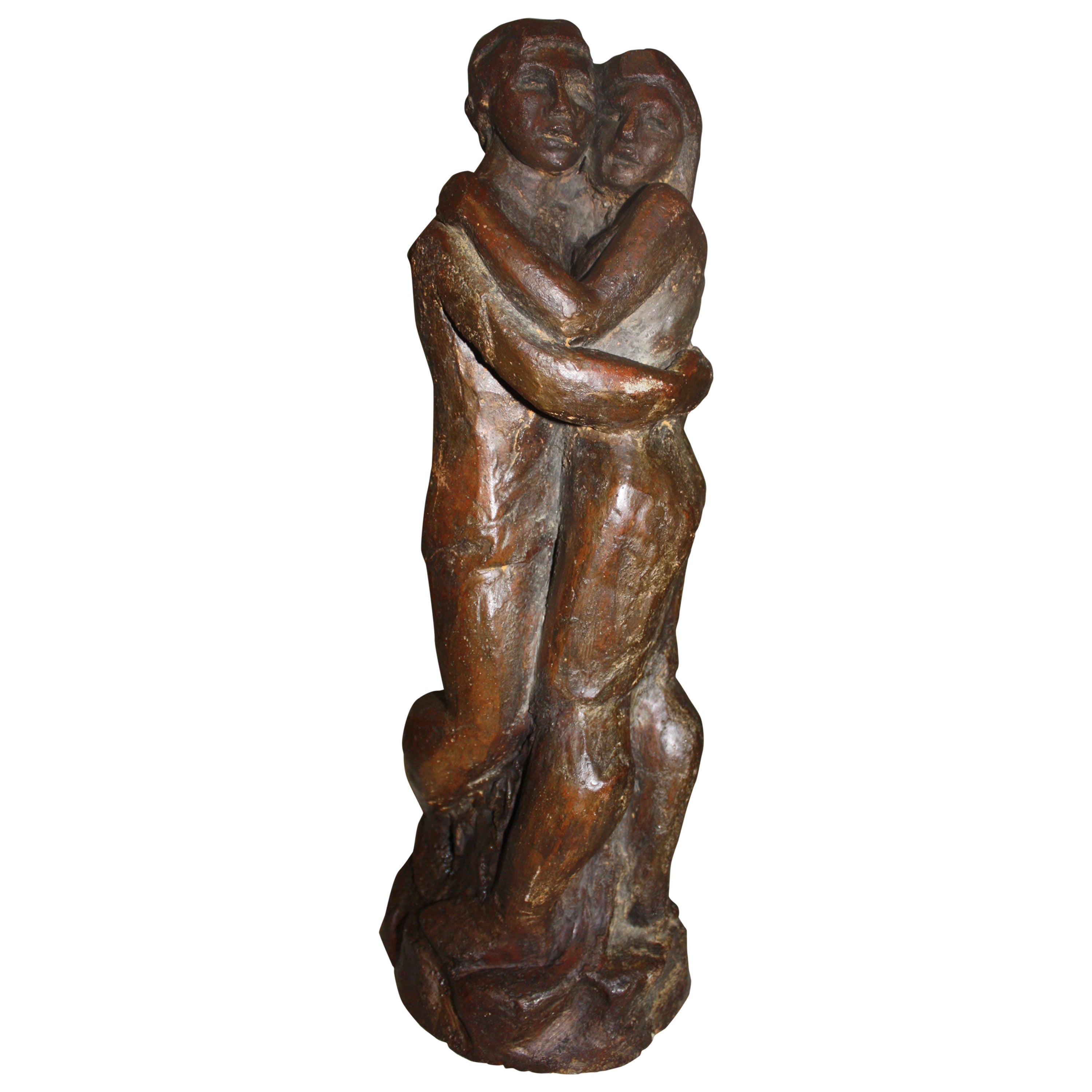 Skulptur „Adam und Eve“ aus dem 20. Jahrhundert