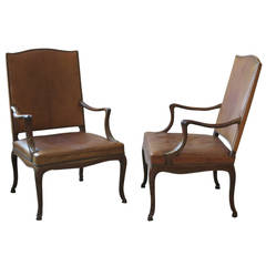 Frits Henningsen Four Large 1930s Armchairs in Danish Rococo Style