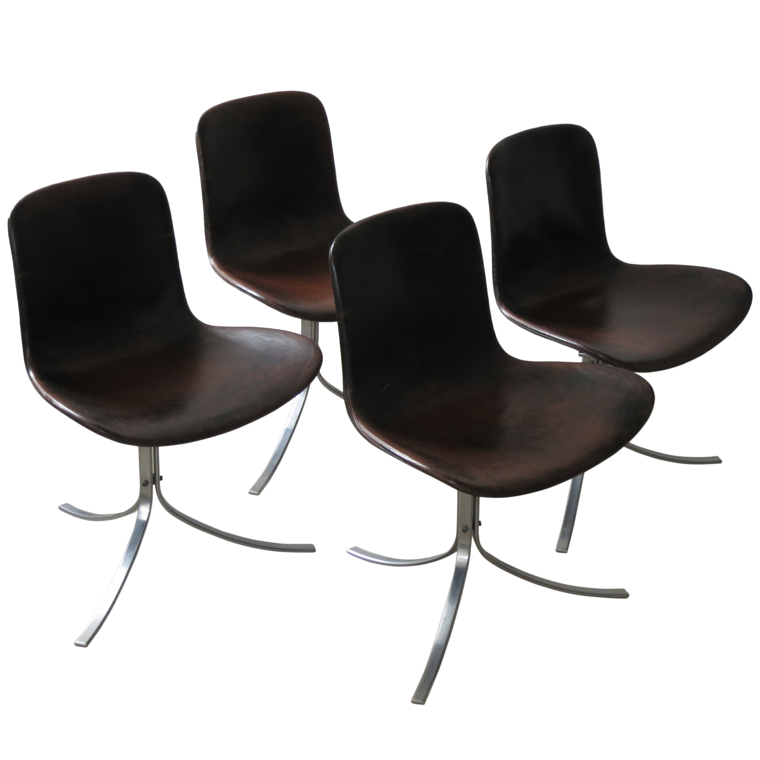 Set of Four PK-9 Dining Chairs by Poul Kjærholm For Sale