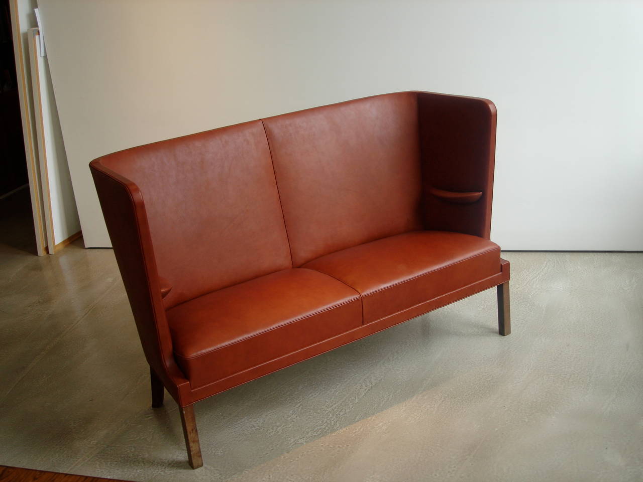 High Backed Sofa with Interior Armrests by Frits Henningsen, 1930s In Excellent Condition For Sale In New York, NY