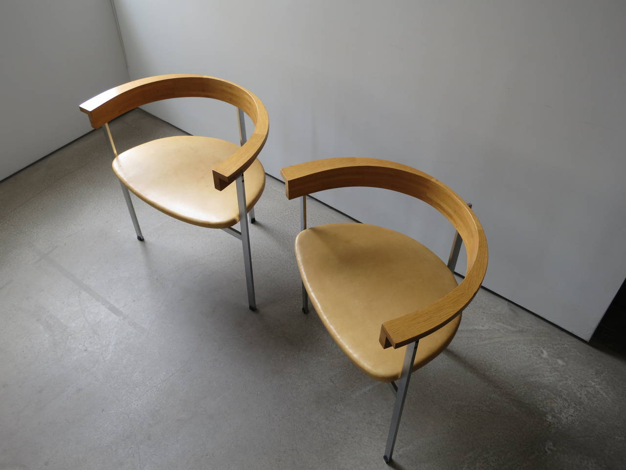 Danish Pair of PK-11 Armchairs by Poul Kjærholm, made by E. Kold Christensen For Sale