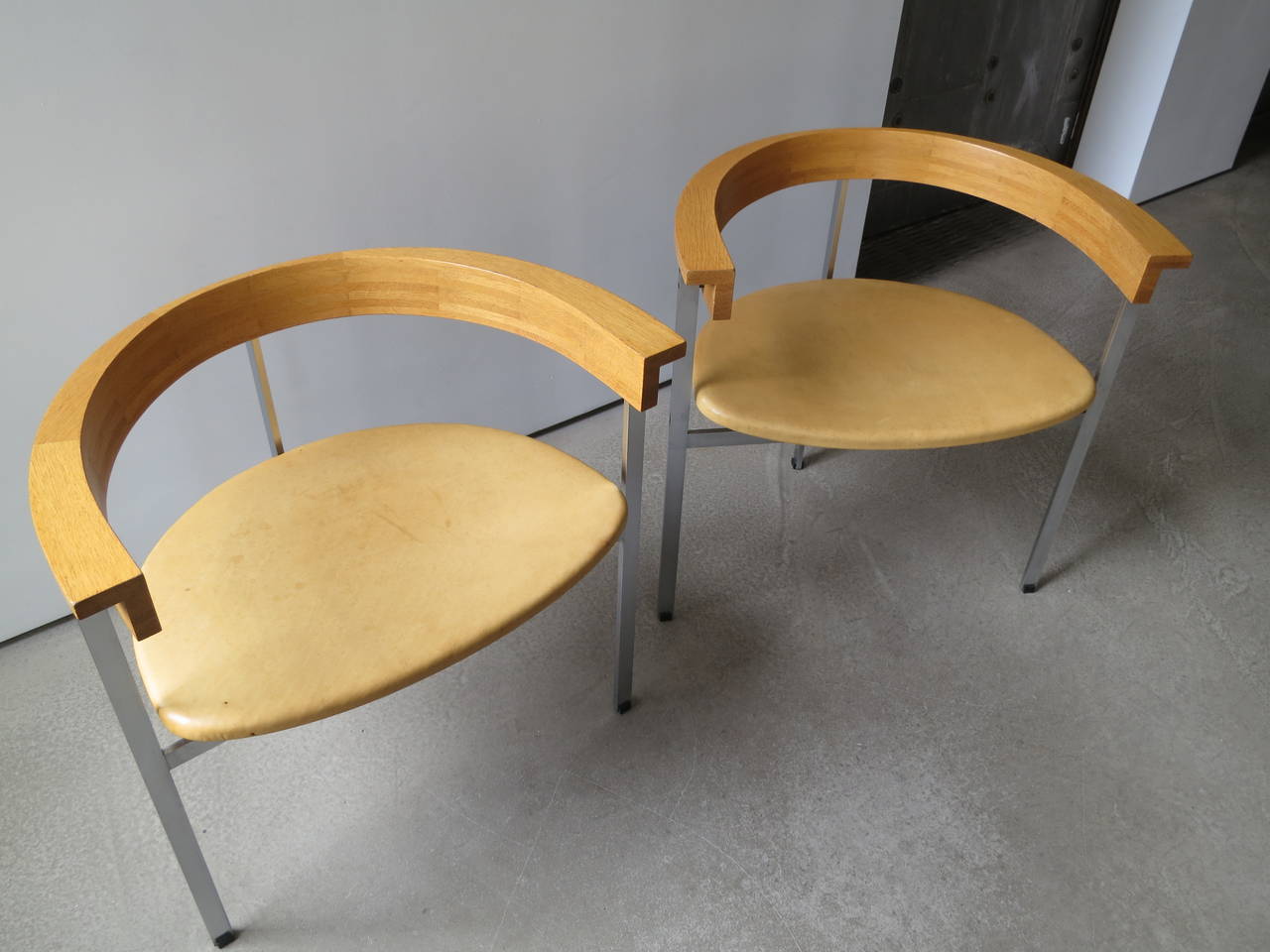 Danish Pair of PK-11 Armchairs by Poul Kjærholm, made by E. Kold Christensen For Sale