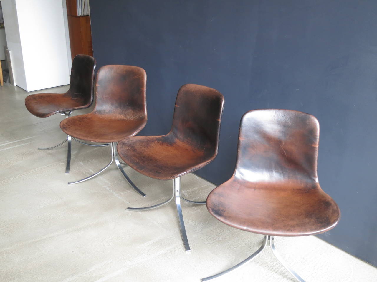 Set of Four PK-9 Dining Chairs by Poul Kjærholm In Excellent Condition For Sale In New York, NY