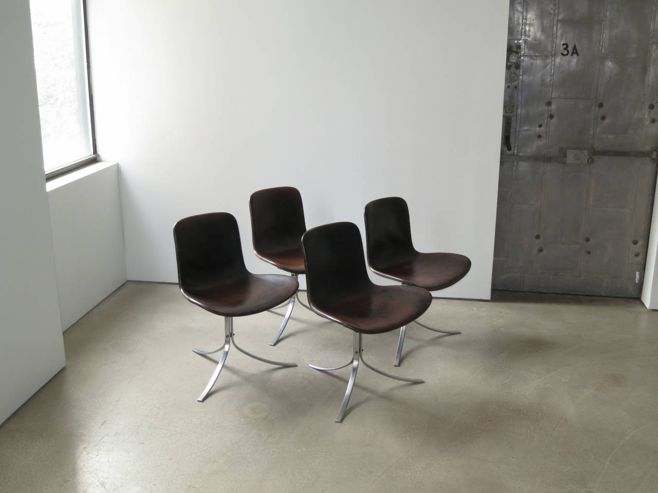 Set of Four PK-9 Dining Chairs by Poul Kjærholm For Sale 1