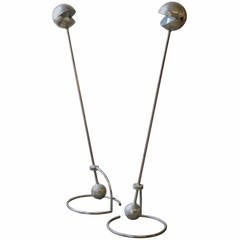 Antique Pair of Desny Standing Lamps, by Woka, Designed 1920s